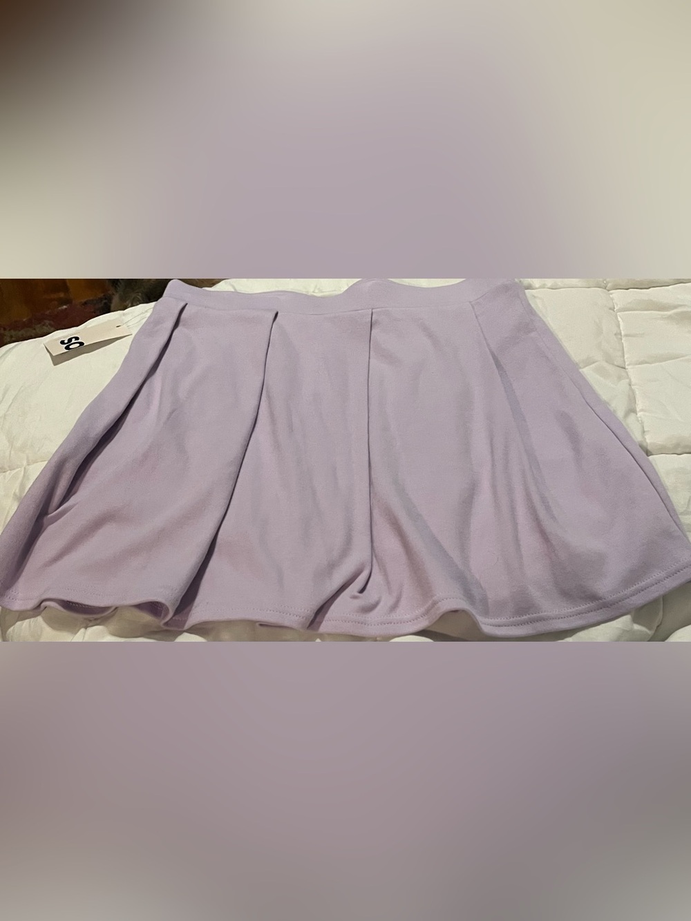 Lilac Pleated Mini Skort